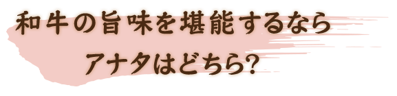 アナタはどちら？